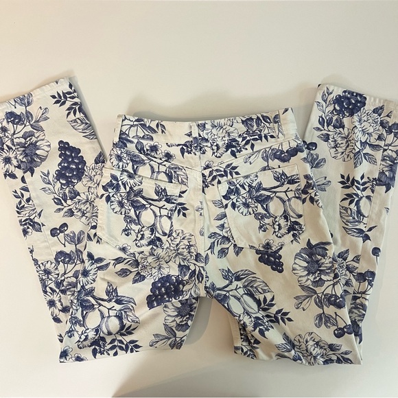 Reformation Jeans - Cynthia Blue and White Toile High Waisted Jeans - Picture 2 of 4